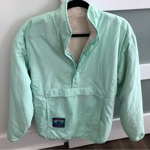 Chubbies Mint Sherpa Reversible Pullover Small